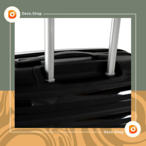چمدان پلی پروپیلن سیاه و سفید سایز متوسط